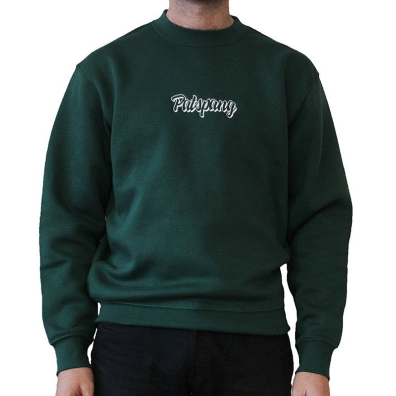 Applique TB Crewneck green L