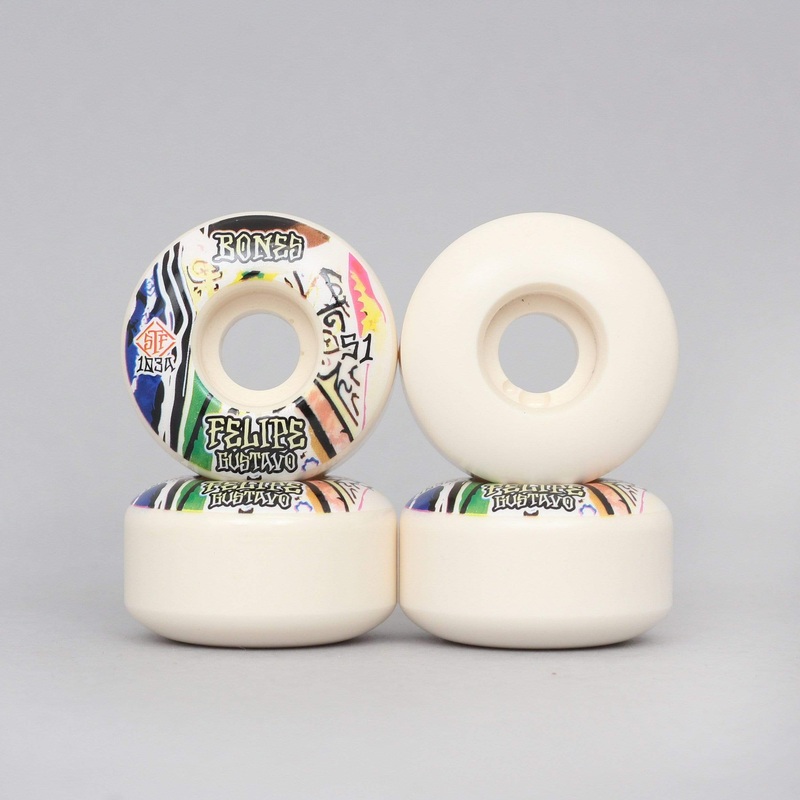 Bones 51mm 103A Gustavo Bed-Stuy STF V1 Standard Skateboard Wheels White