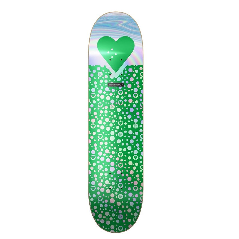 Heart Supply Green Polkahearts Foil Logo Deck – 8.0″