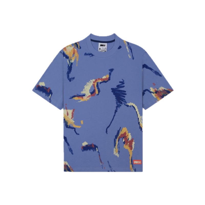 Multi Scribble TShirt-BLUE XS