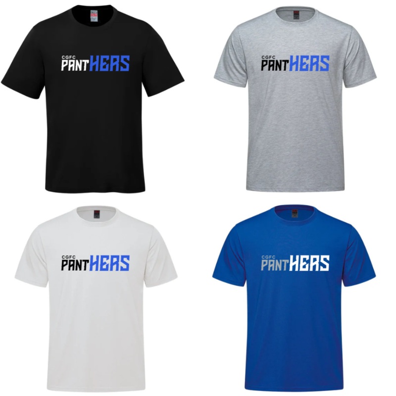 CUMBERLAND PANTHERS GIRLS FOOTBALL PARKOUR COTTON SHORT SLEEVE TSHIRT Black YXS