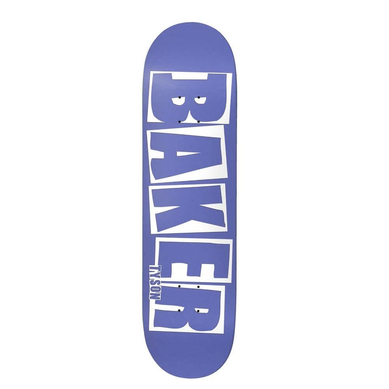 Baker Tyson Peterson Brand Name Periwinkle Deck – 8.0″
