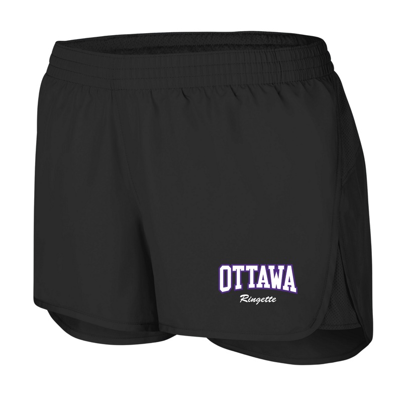 CORA LADIES WAYFARER SHORTS WITH PRESS ON LOGO Black S