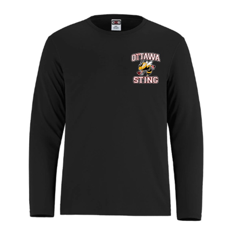 OTTAWA STING HOCKEY SHORE LONG SLEEVE TEE Black YXS