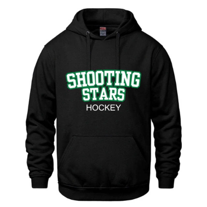 SHOOTING STARS VAULT HOODIE WITH APPLIQU ADULT AND YOUTH Black YXS