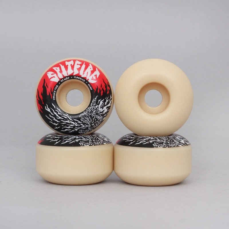 Spitfire 54mm 99DU Formula Four Fiend Classics Skateboard Wheels Natural