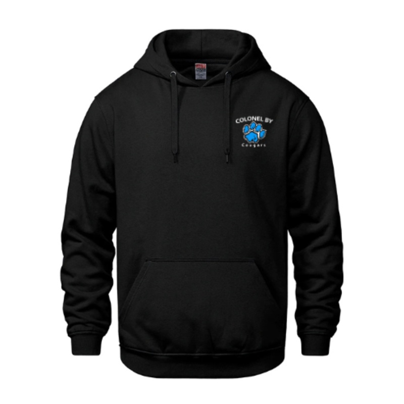 COLONEL BY VAULT COTTON HOODIE WITH LEFT CHEST EMBROIDERED LOGO Black AXS