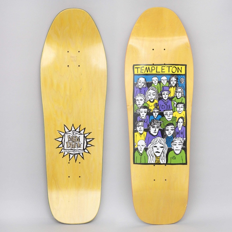 New Deal 10.13 Templeton Crowd SP Skateboard Deck Yellow