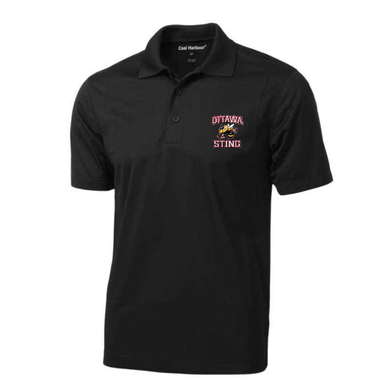 OTTAWA STING COAL HARBOUR POLO SHIRT ADULT Black AS
