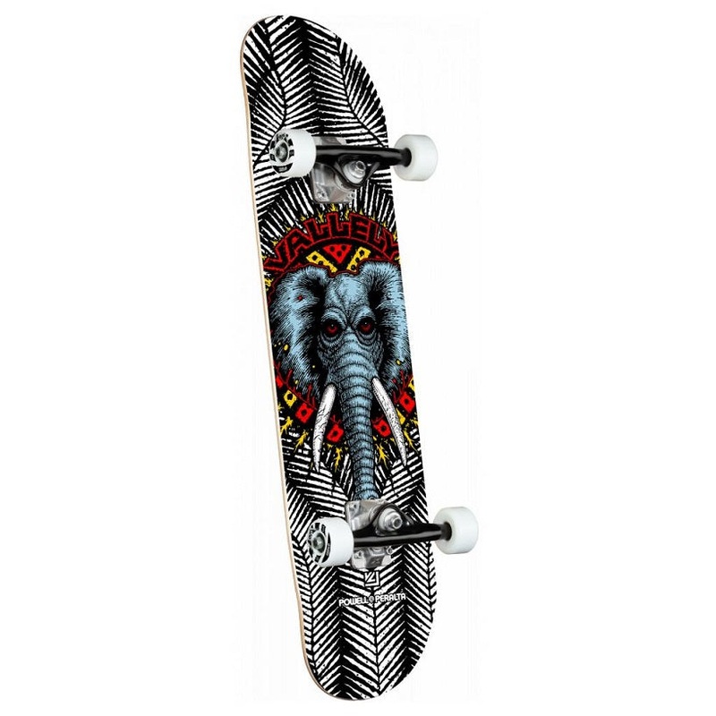Powell Peralta Vallely Elephant White Skateboard – 8.0″