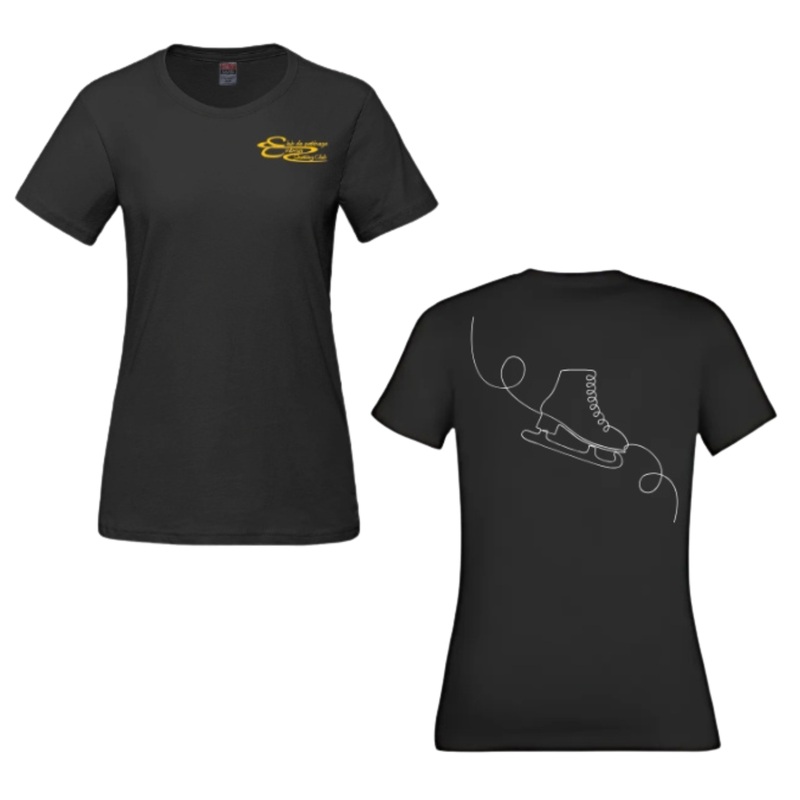 CLUB DE PATIN EMBRUN PARKOUR COTTON SHORT SLEEVE TSHIRT ‘LOGO PATIN’ Black YXS