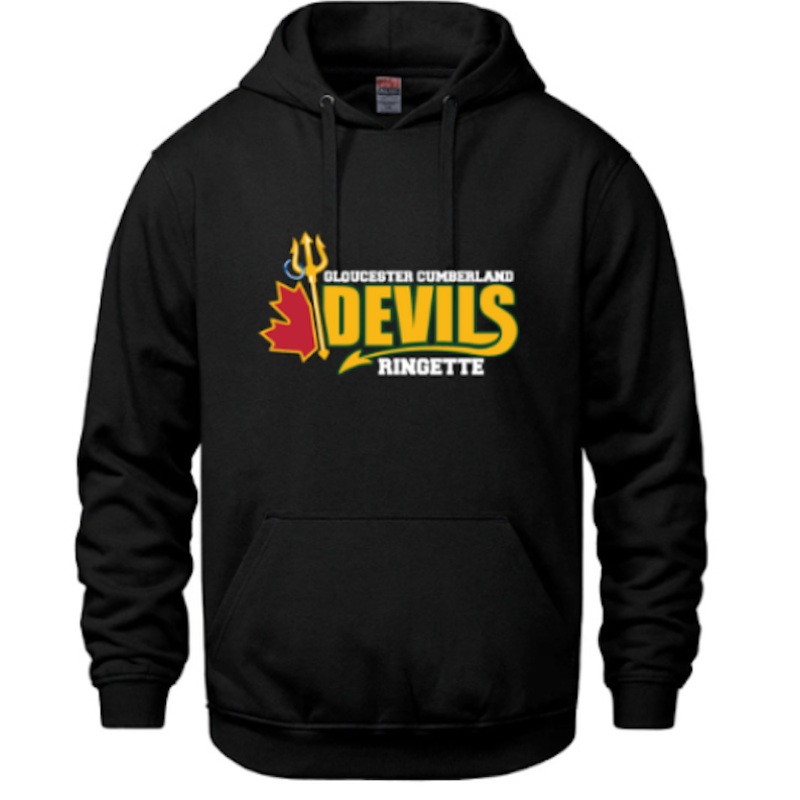 GCRA DEVILS VAULT HOODIE WITH FULL FRONT TWILL APPLIQUE Black YXS