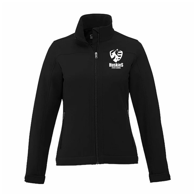 LYCE CLAUDEL CX2 LIGHTWEIGHT SOFTSHELL LADIES JACKET WITH LEFT CHEST EMBROIDERED LOGO WXS Black