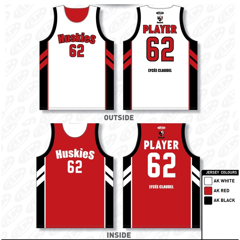 LYCE CLAUDEL DOSSARD BASKETBALL RVERSIBLE YS