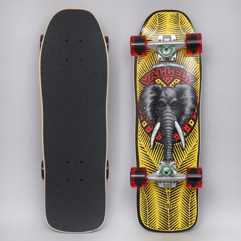 Powell Peralta 8 Vallely Elephant 195 Mini Complete Skateboard Cruiser Yellow
