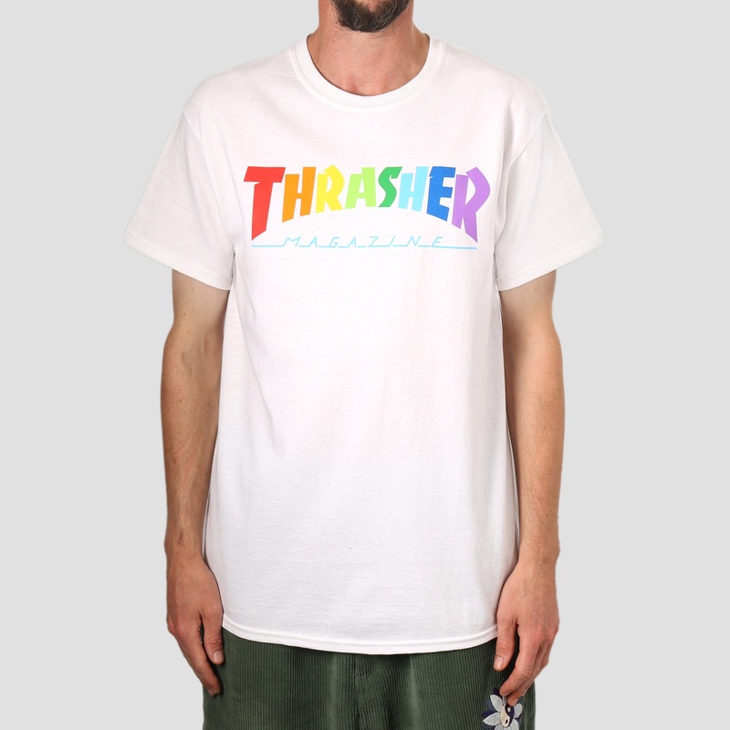 Thrasher Rainbow Mag T-Shirt White Small