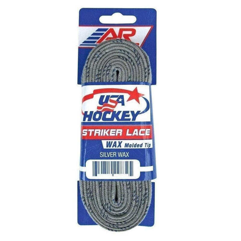 A&R USA Hockey Waxed Laces White 72″