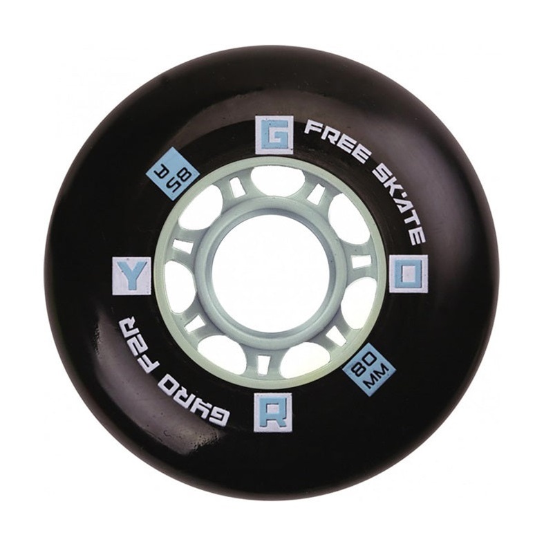 Gyro F2R Inline Skates Wheels – Black Set of 4 72mm