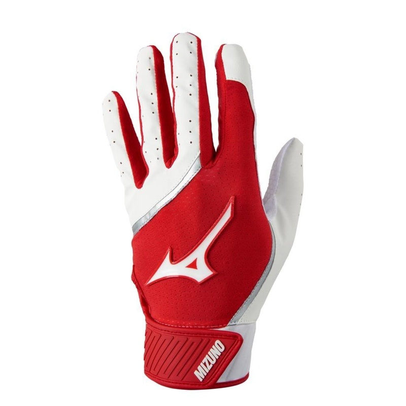 MVP Adult Baseball Batting Glove S White/Red