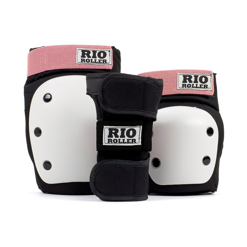 Rio Roller Triple Pad Set – Black/Rose S