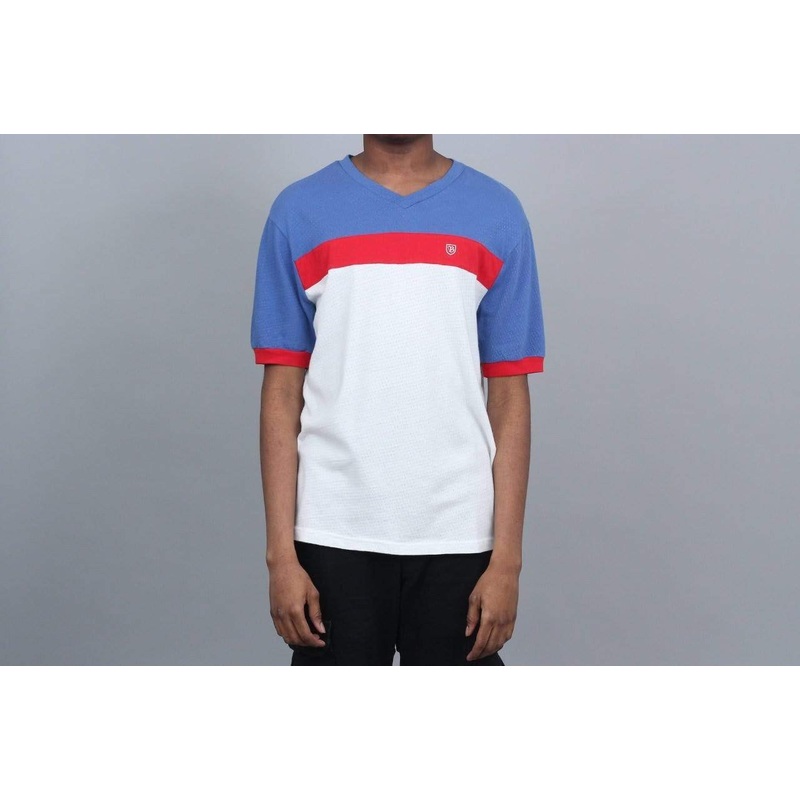 Brixton Union Substance T-Shirt White / Royal Small