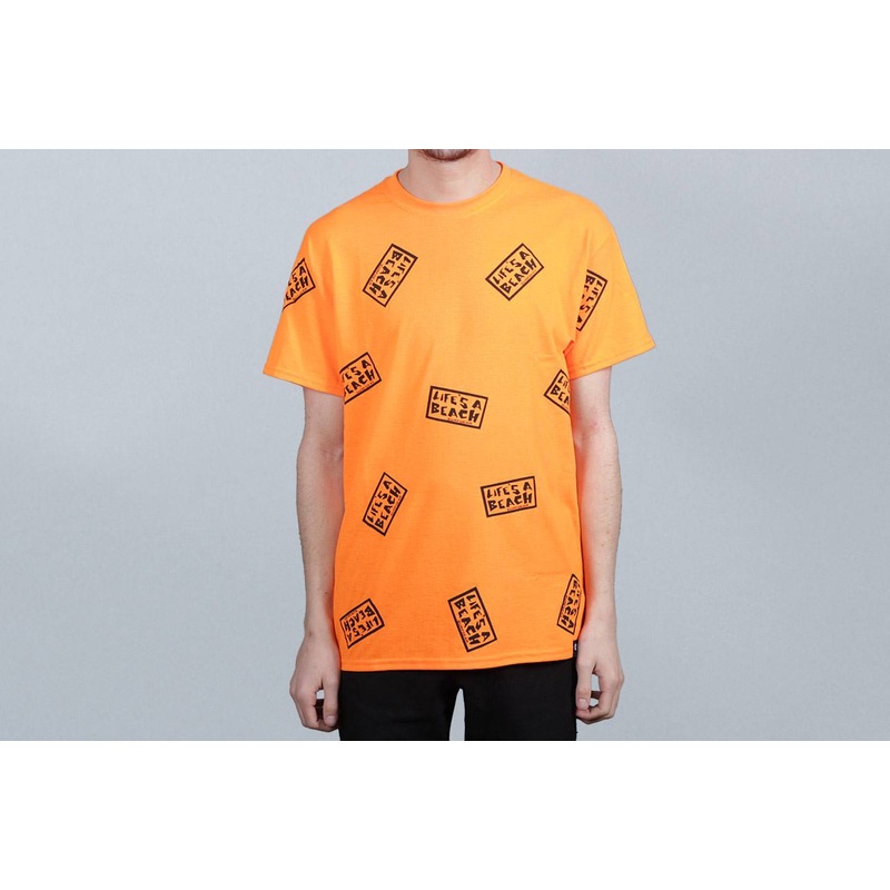 Life’s A Beach All Over T-Shirt Orange Small