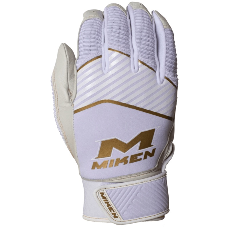 Pro Gold Softball Batting Gloves Senior S White/Gold