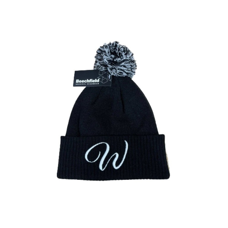 Willies X BrandIT Clothing Knit Beanies Cuffed Red ‘W’ Black