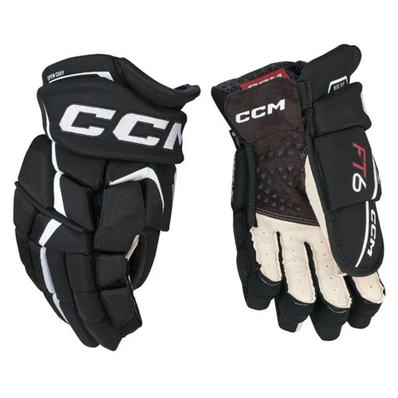 CCM Jetspeed FT6 Hockey Gloves Junior 10″ Black/White
