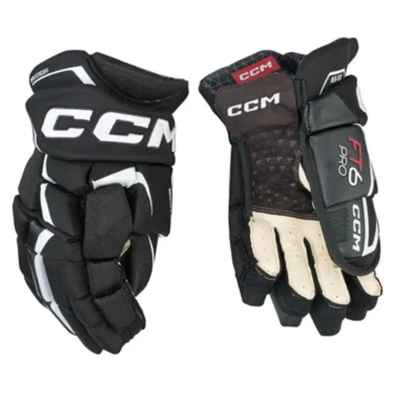 CCM Jetspeed FT6 Pro Hockey Gloves Junior 11″ Black/White