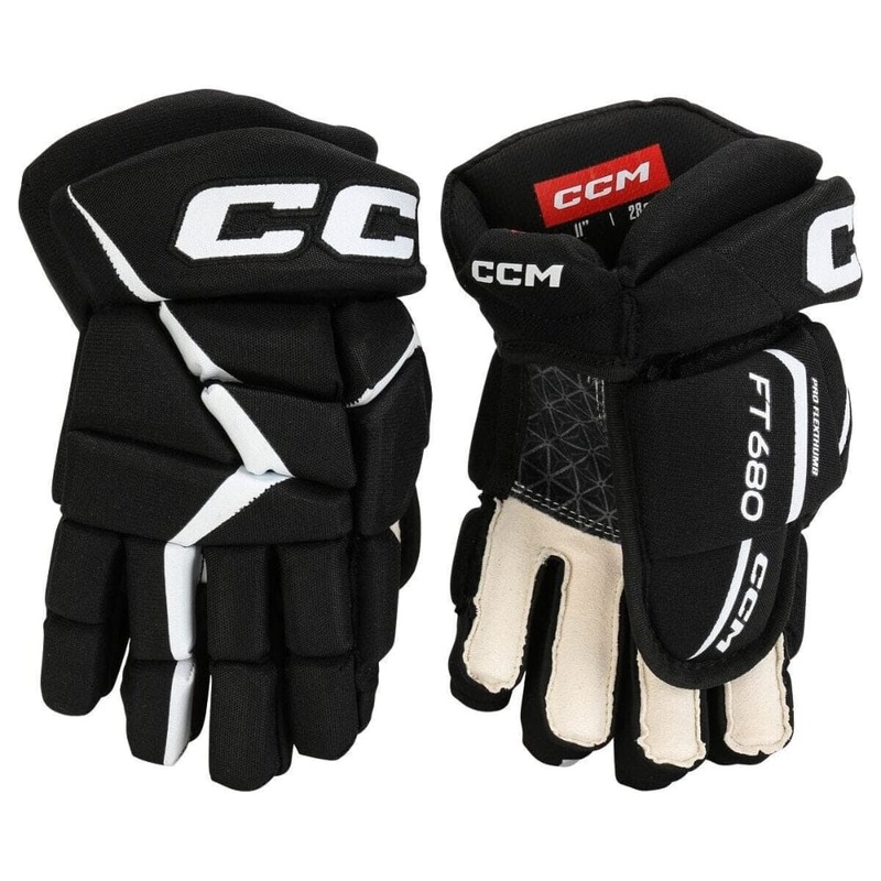 CCM Jetspeed FT680 Hockey Gloves Junior 10″ Black/White