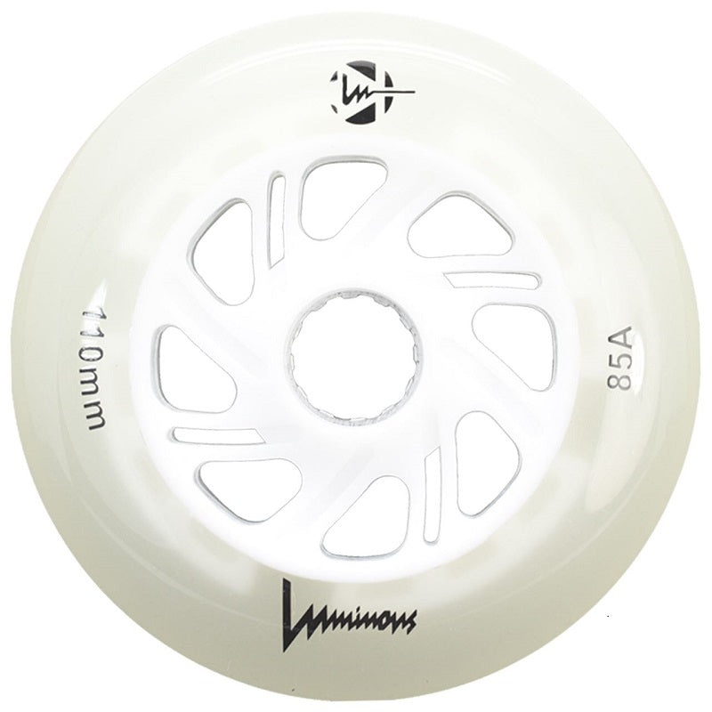 Luminous Light Up Inline Skate Wheel White Glow 110mm 85a – (Single Unit)