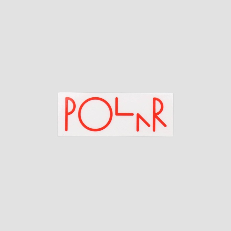 Polar Script Logo Sticker Red