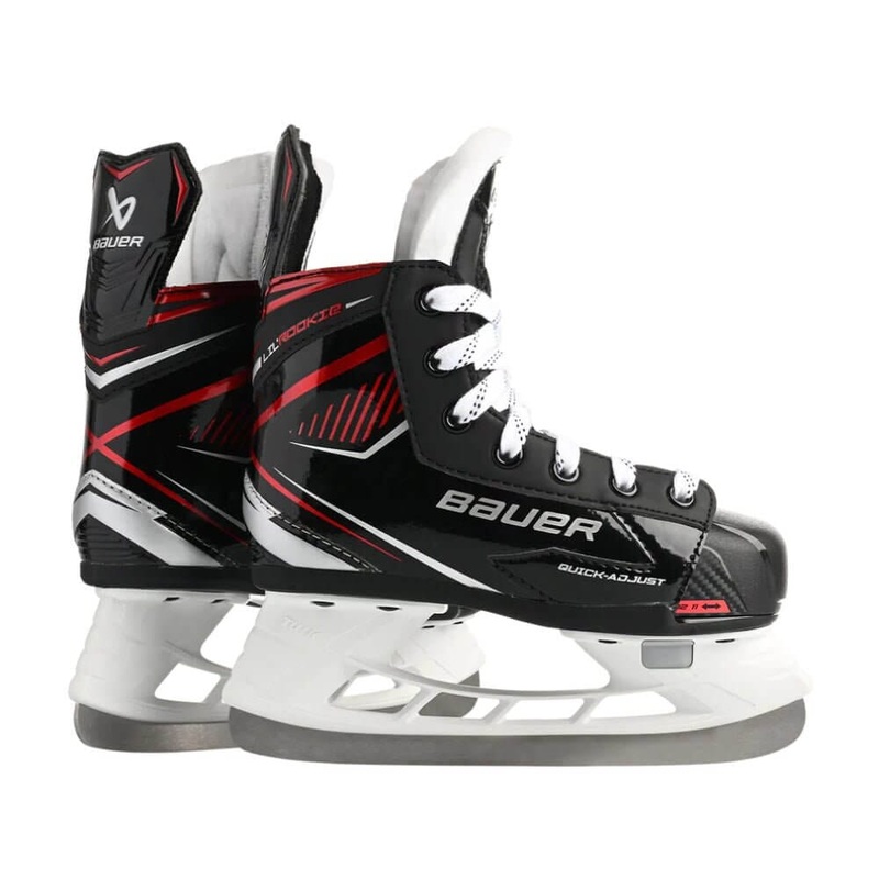Bauer Lil’ Rookie Adjustable Ice Hockey Skates Youth 07Y – 10Y