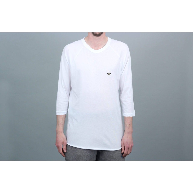 Diamond Patch Raglan T-Shirt White Small
