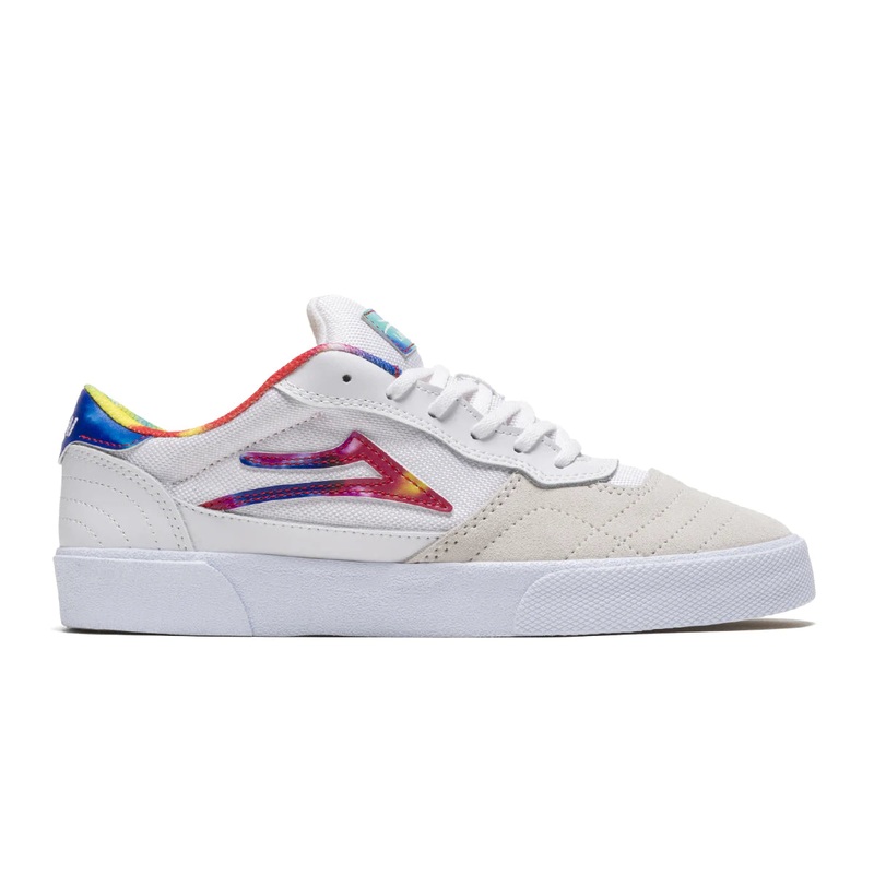 Lakai Cambridge Skate Shoes – White Tie Dye Suede UK 8