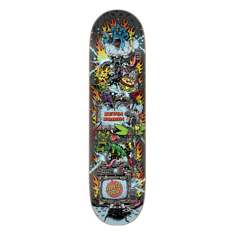 Santa Cruz Everslick Braun Game Over Deck – 8.25″