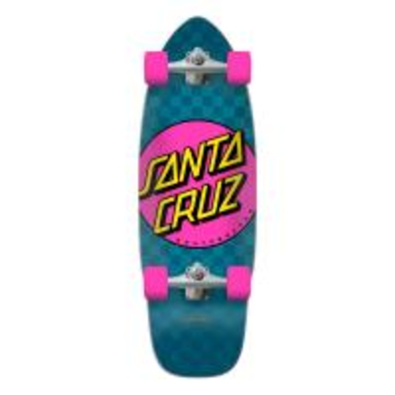 Santa Cruz Pink Dot Check Cut Back Surf Skate – 29.95″