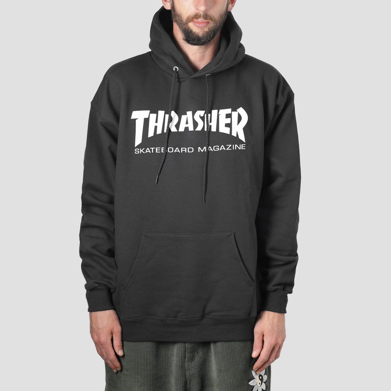 Thrasher Mag Logo Hood Black Small
