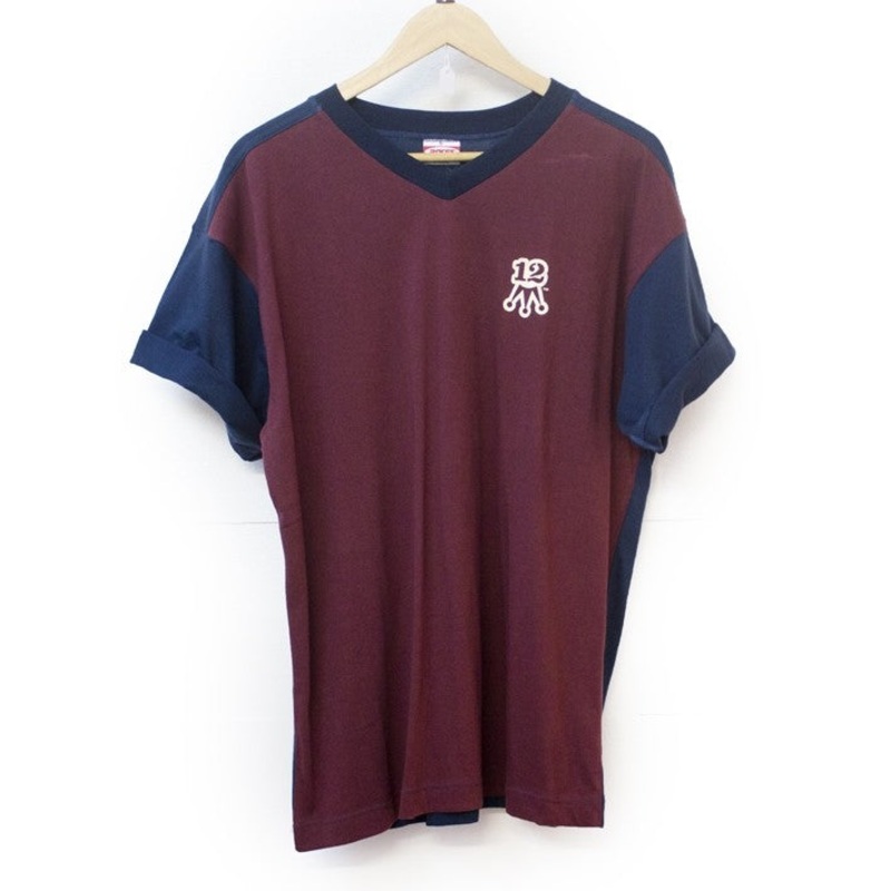 Vintage M12 shirt navy/maroon S