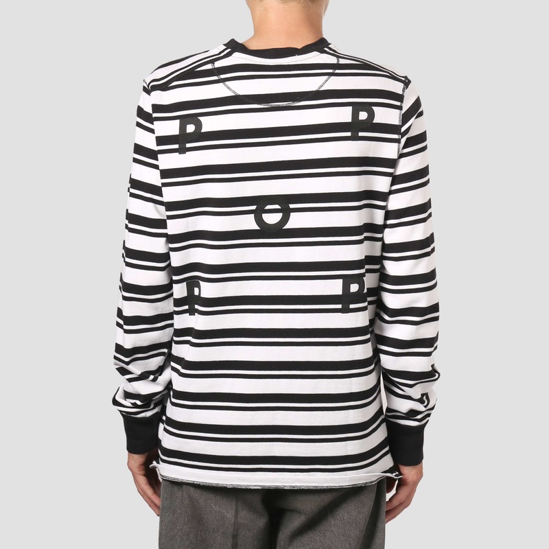 Pop Trading Striped Longsleeve T-Shirt Black / White Small