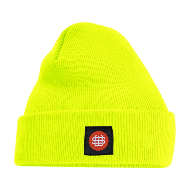 Slick’s Monogram Beanie – Fluorescent Yellow