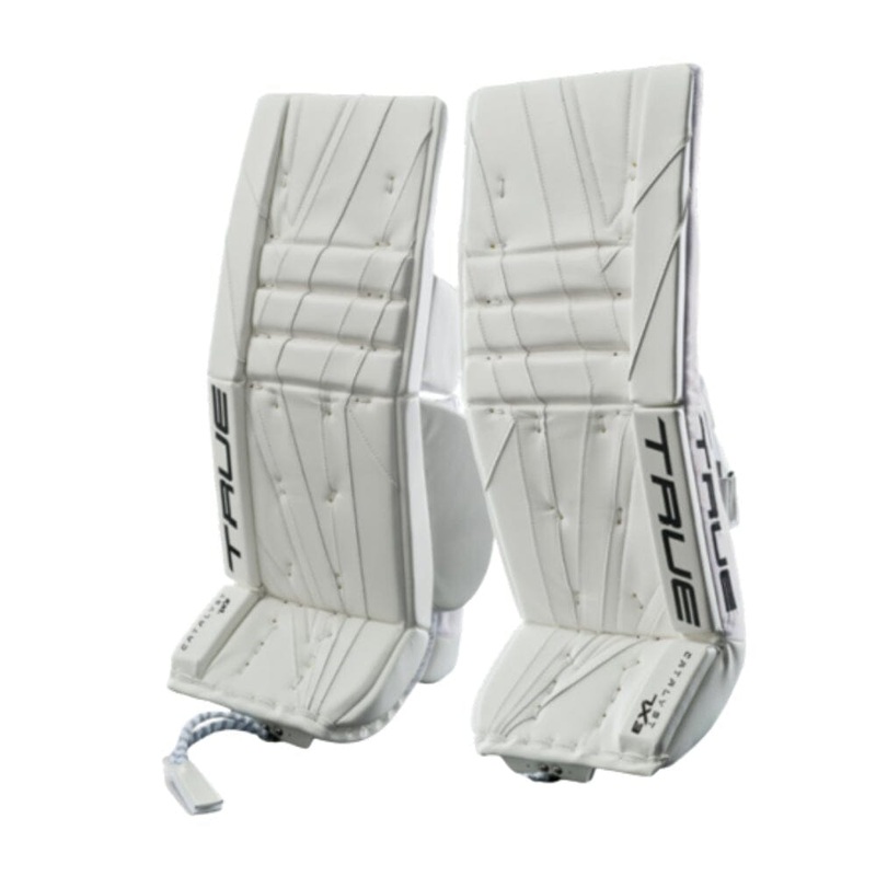 TRUE Catalyst 7X3 Goalie Leg Pads Intermediate 29″+2 White/White