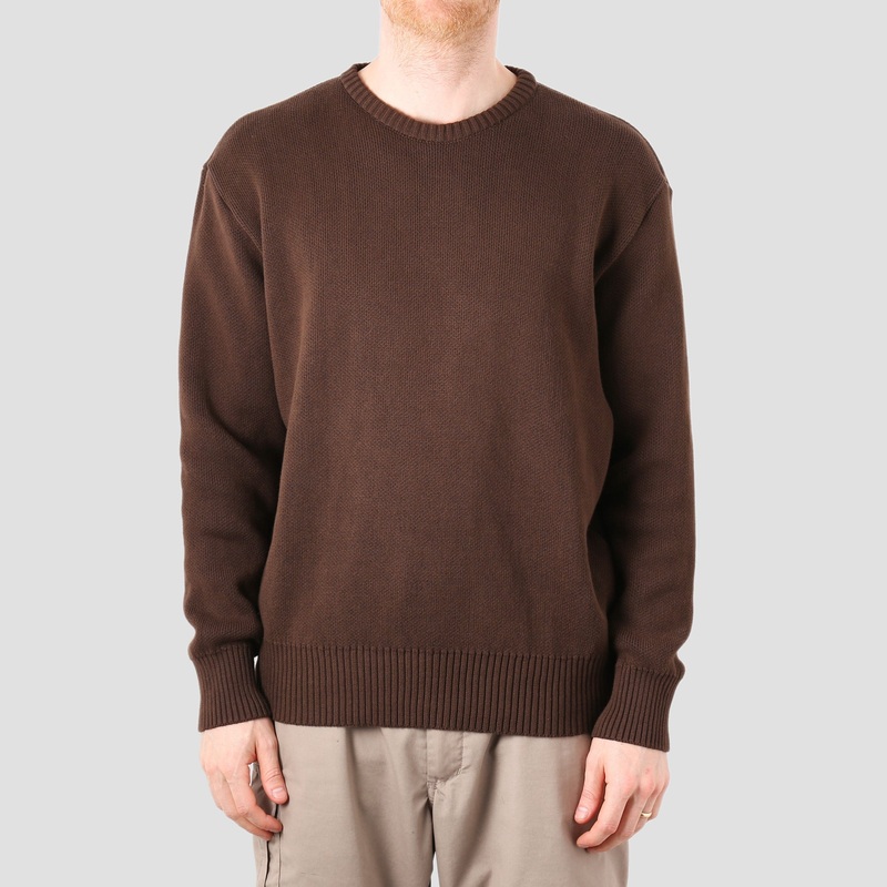 Dancer Elbow Logo Crew Knit Brown Small