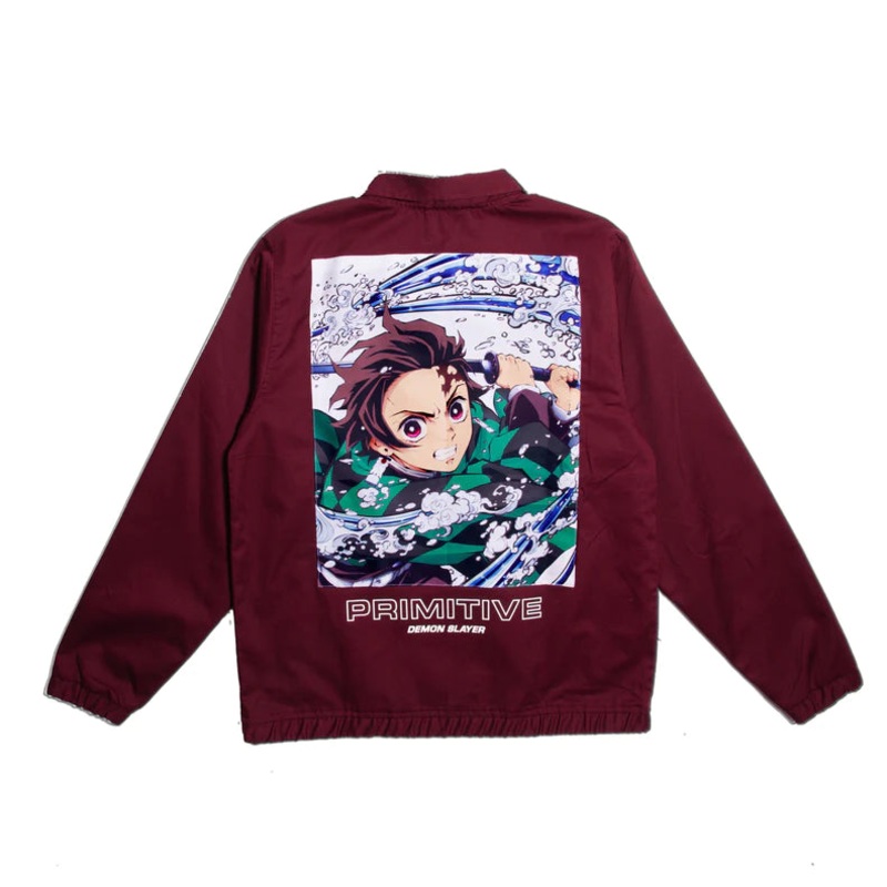 Primitive X Demon Slayer Tanjiro Utility Jacket – Burgandy S