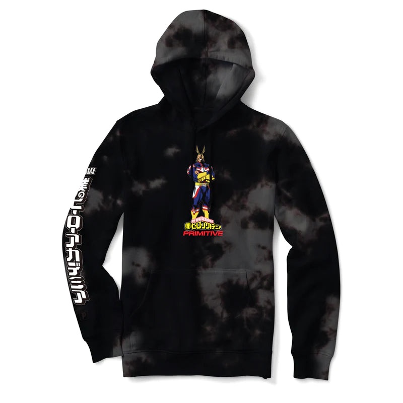 Primitive X My Hero Academia All Might Hoodie – Black Tie Dye S