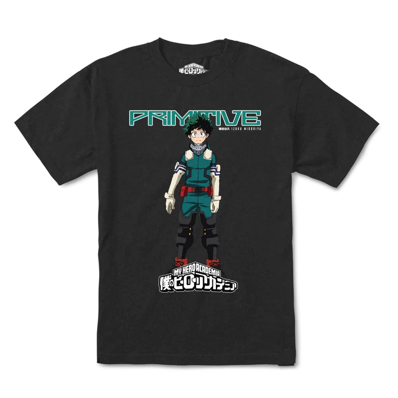 Primitive X My Hero Academia Izuku Midoriya Washed T Shirt – Black S
