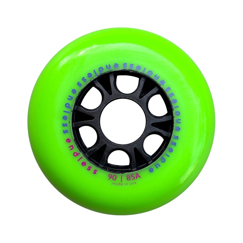 90mm/85A Neon Green 4-pack
