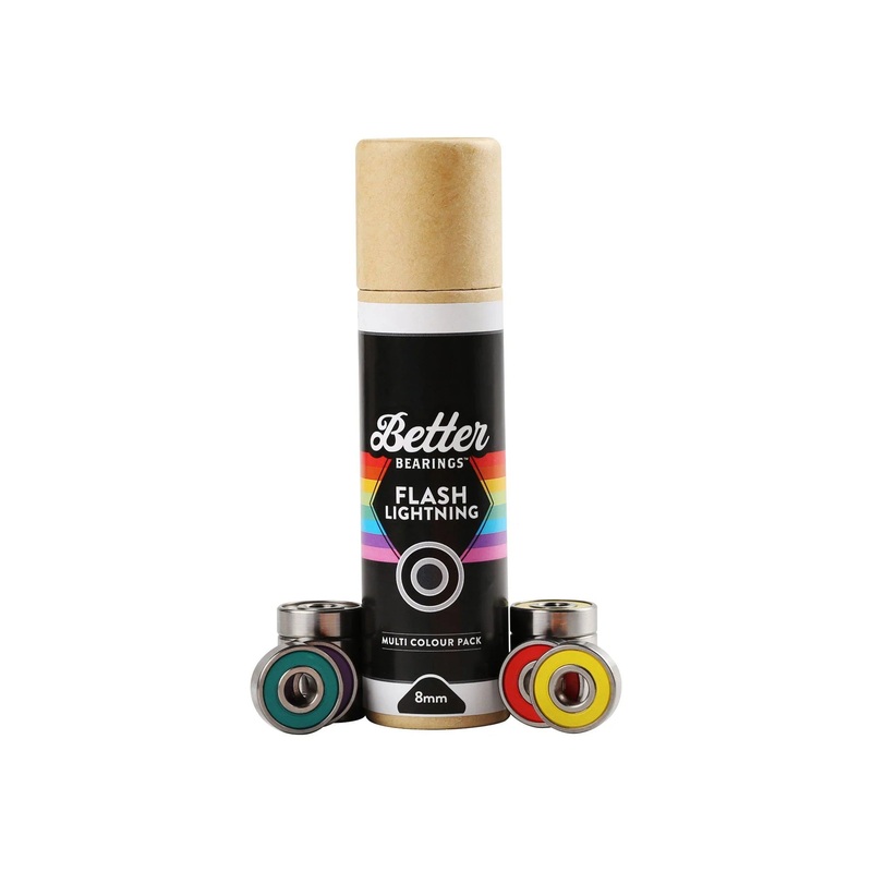 Better Bearings Flash Lightning Ceramics 8mm – Multicolour Set of 16
