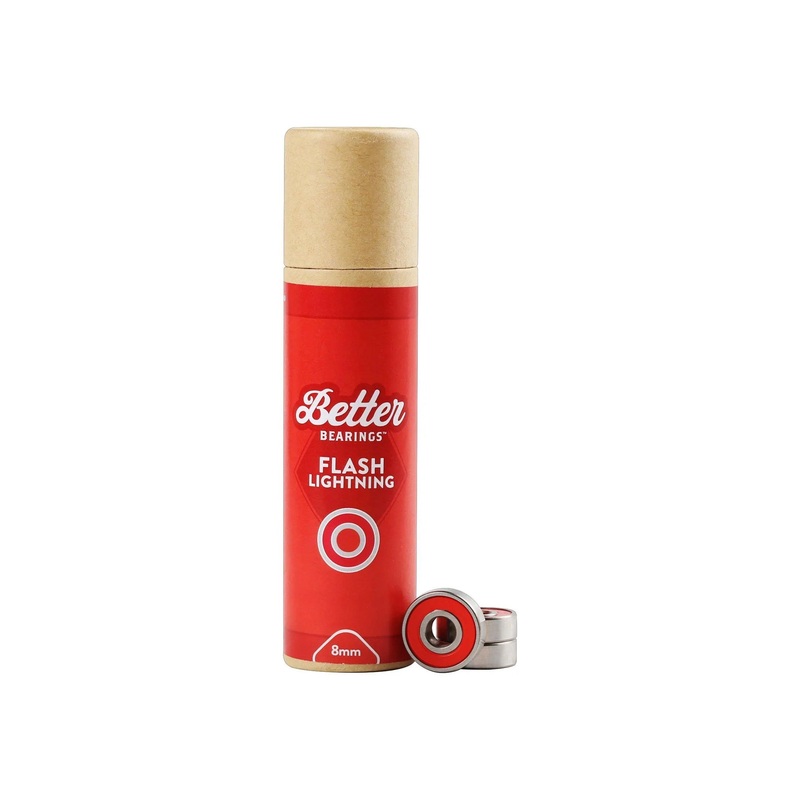 Better Bearings Flash Lightning Ceramics 8mm – Red Set of 16